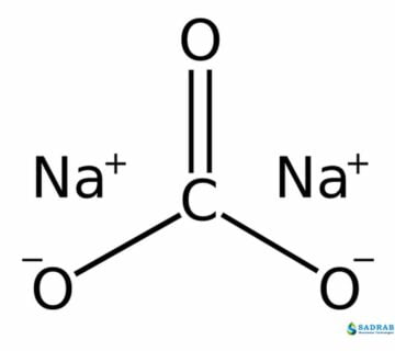 کربنات سدیم دو بنیان کاتیونی  (+Na) و ( دارای یک بنیان آنیونی CO3-2 )می باشد. دارای رنگ سفید است و حالتی کریستالی مانند دارد.